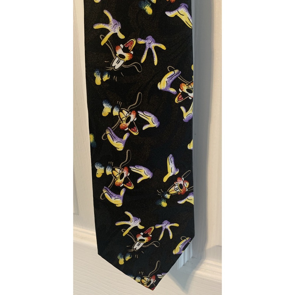 Disney Mickey Unlimited Balancine Tie Works Goofy Cartoon Vintage Novelty Tie